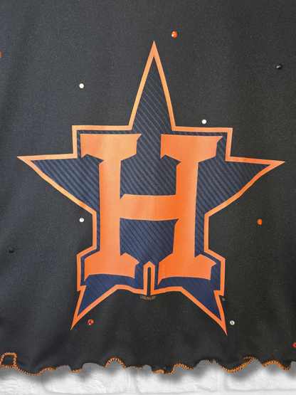 Houston Astros Ruffle Crop Top - Small