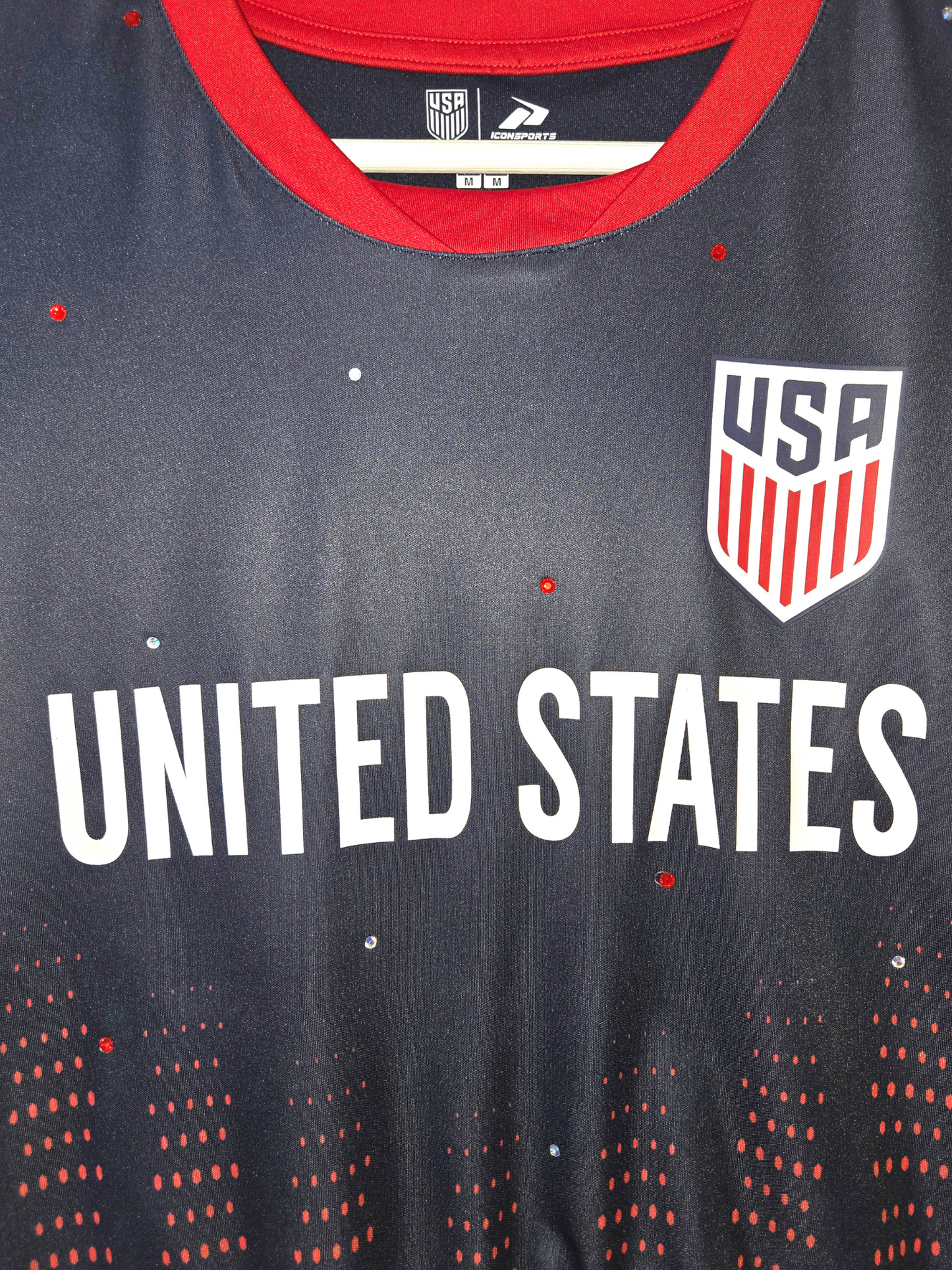 Team USA Ruffle Crop Top- Medium