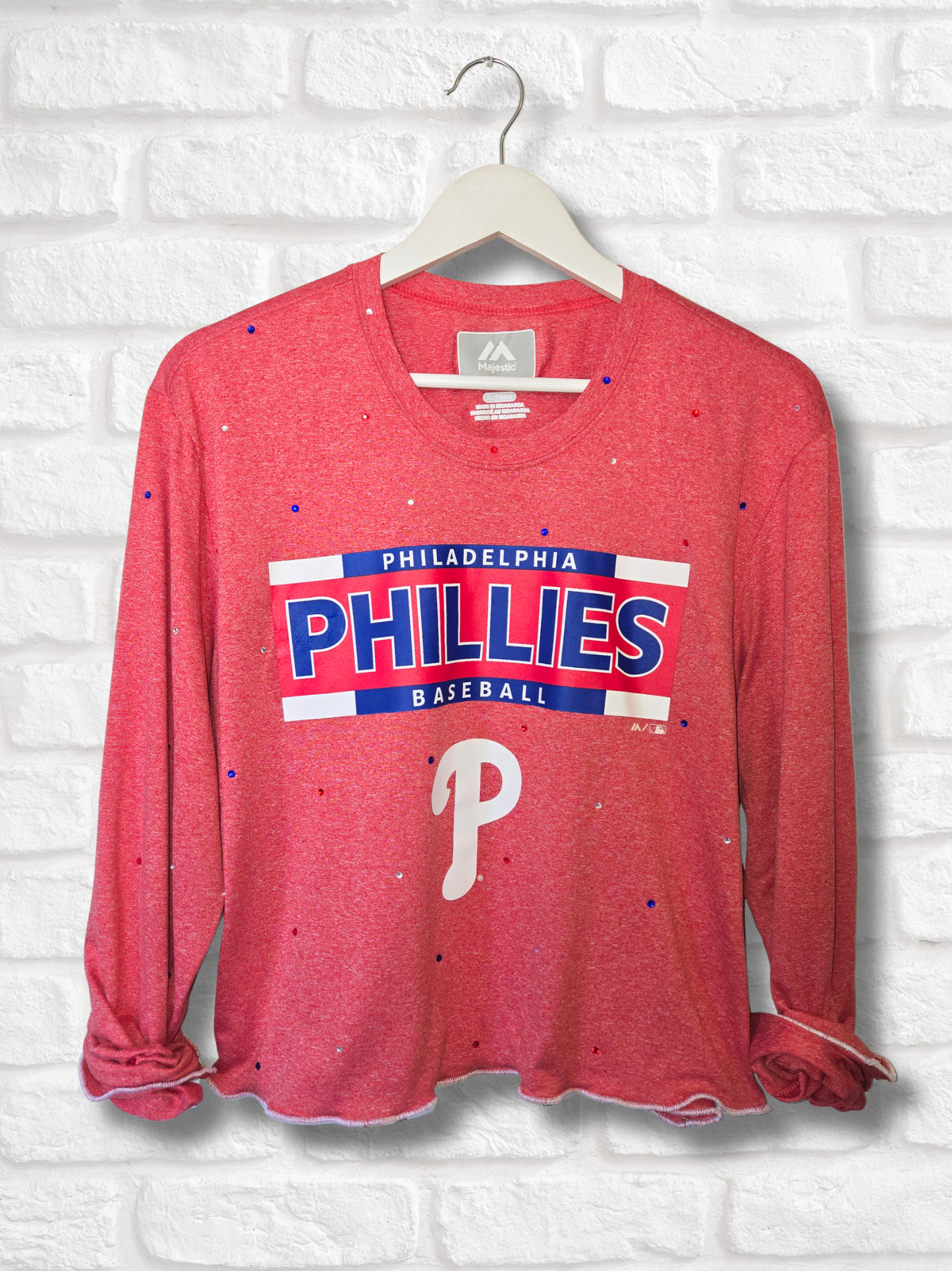Philadelphia Phillies Ruffle Crop Top - XL