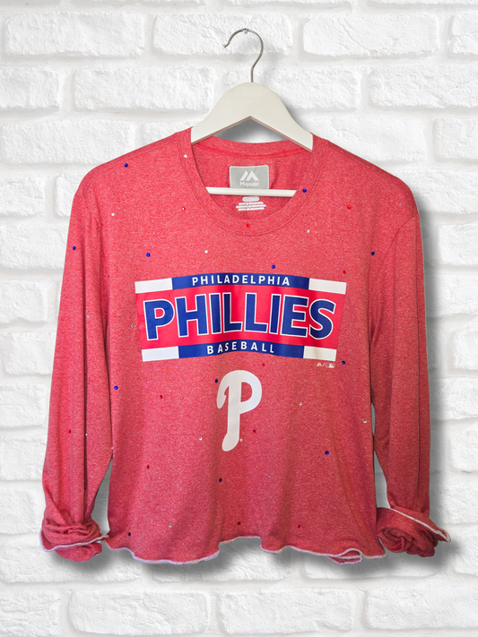 Philadelphia Phillies Ruffle Crop Top - XL