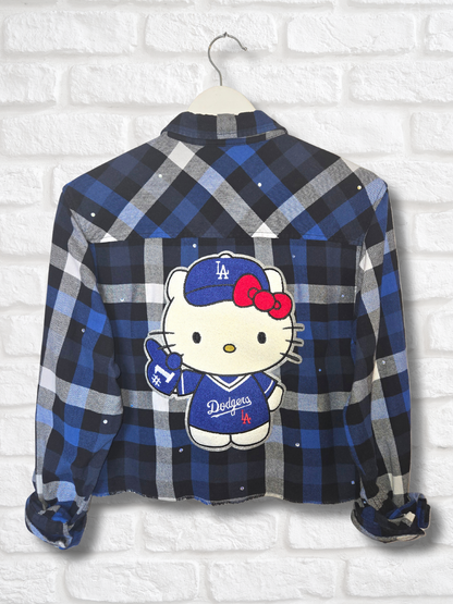 Los Angeles Dodgers HK Crop Flannel