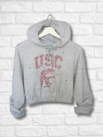 USC Trojans Crop Hoodie- Small