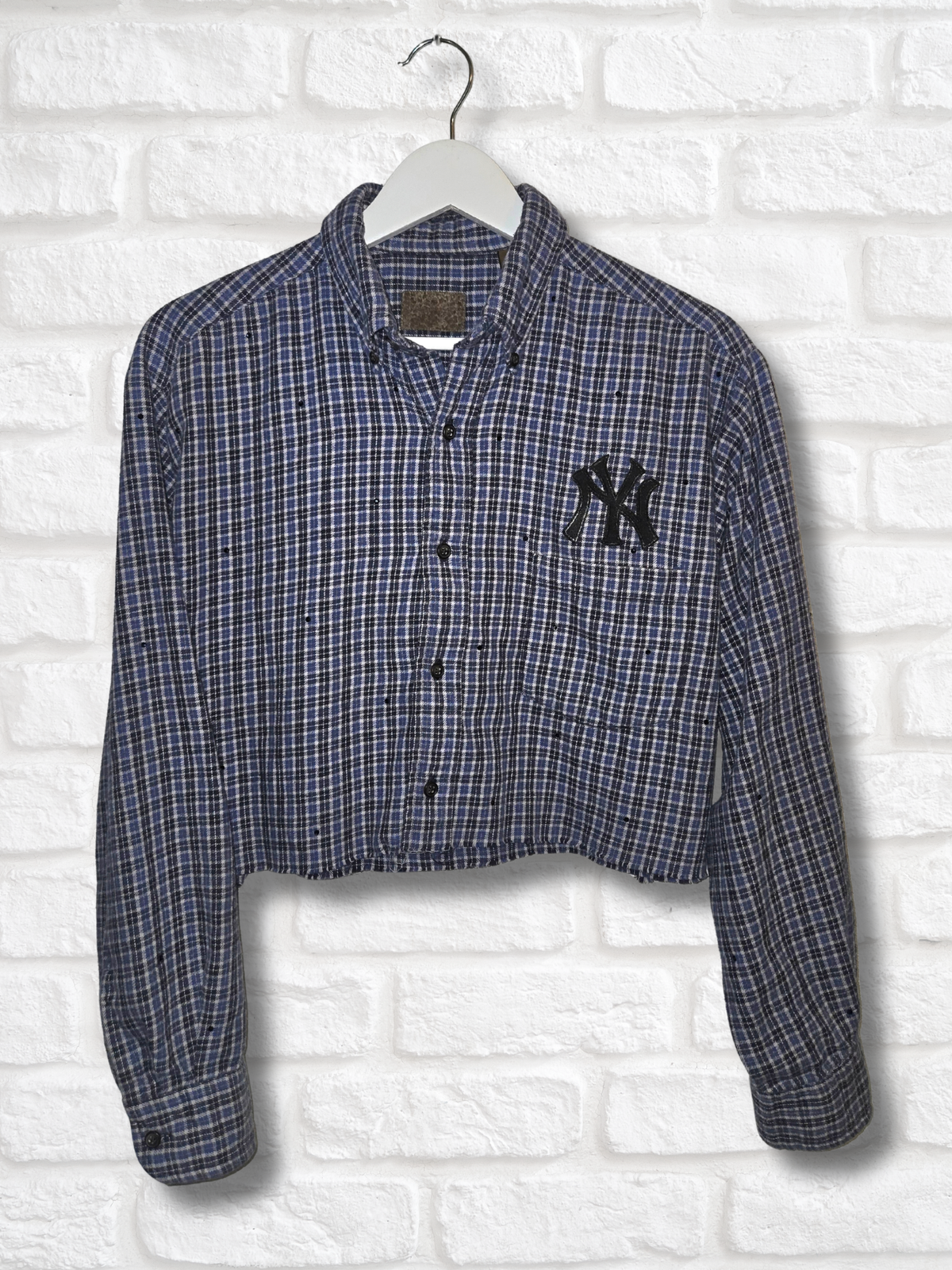 New York Yankees Crop Flannel- Medium
