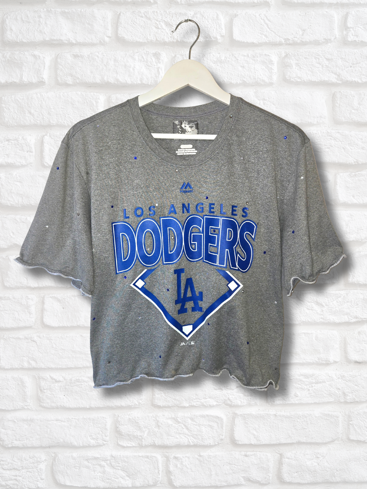 Los Angeles Dodgers Ruffle Crop Top - XL