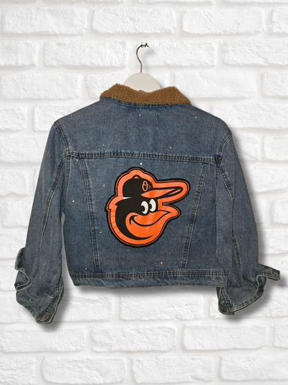 Baltimore Orioles Crop Rhinestone Jacket