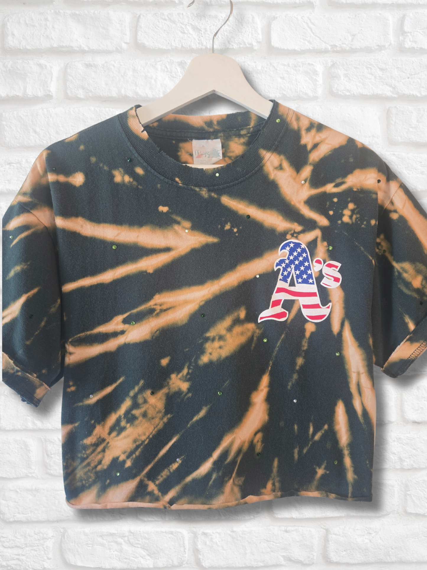 Vegas Athletics Stars & Stripes Crop Top- Large
