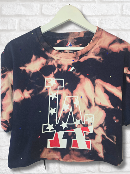 Los Angeles Dodgers Stars & Stripes Crop Top - Medium