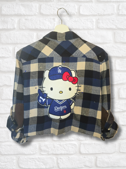 Dodgers HK Crop Flannel