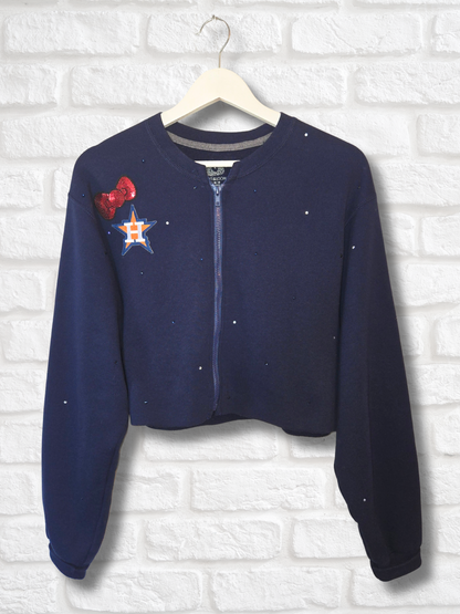 Astros HK Crop Zip-Up Sweatshirt