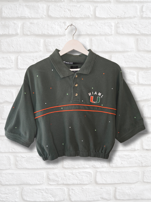 Miami Hurricanes Crop Polo