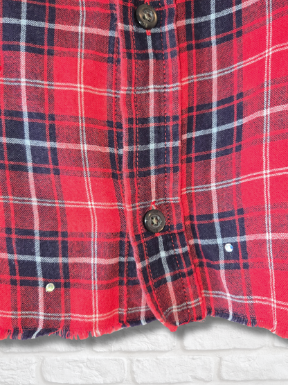 Philadelphia Phillies Rhinestone Crop Flannel - Medium