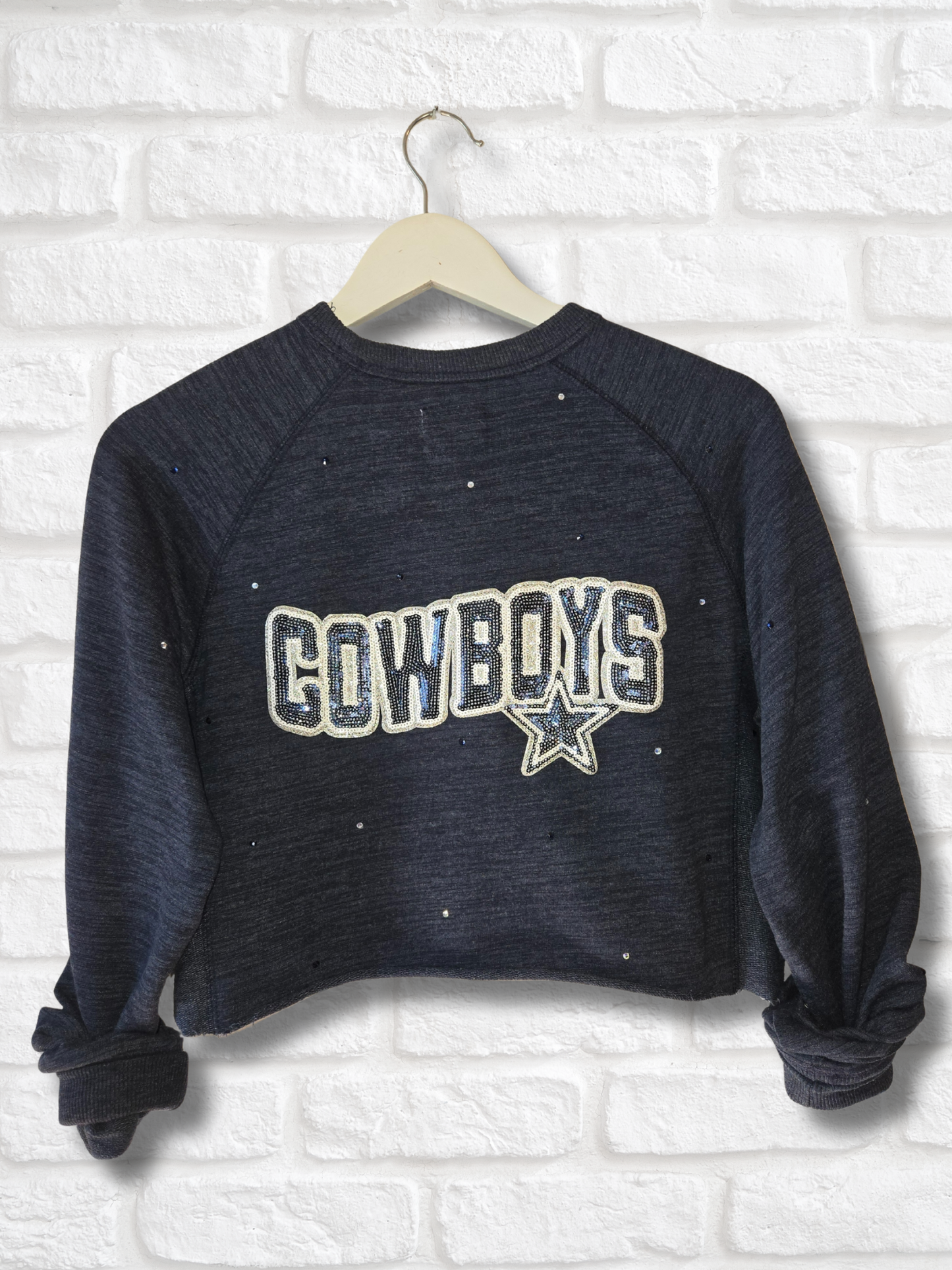 Dallas Cowboys Crop Zip-Up Sweatshirt