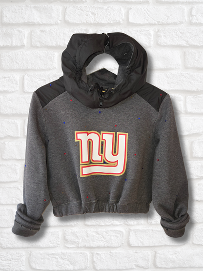 New York Giants Crop Hoodie