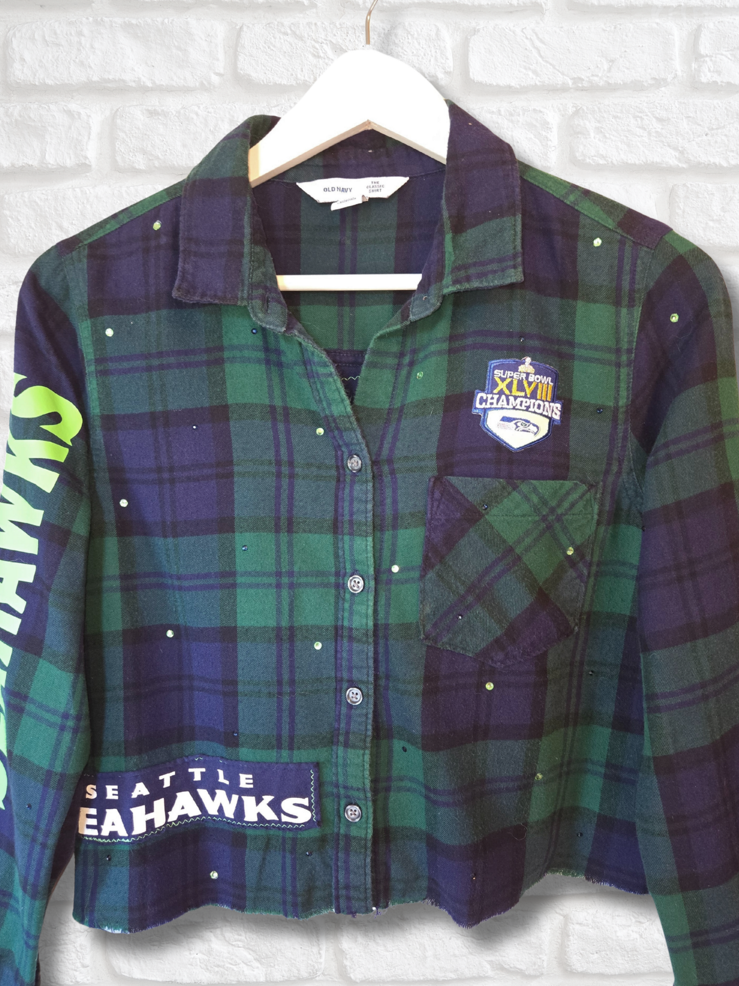 Seattle Seahawks Crop Flannel