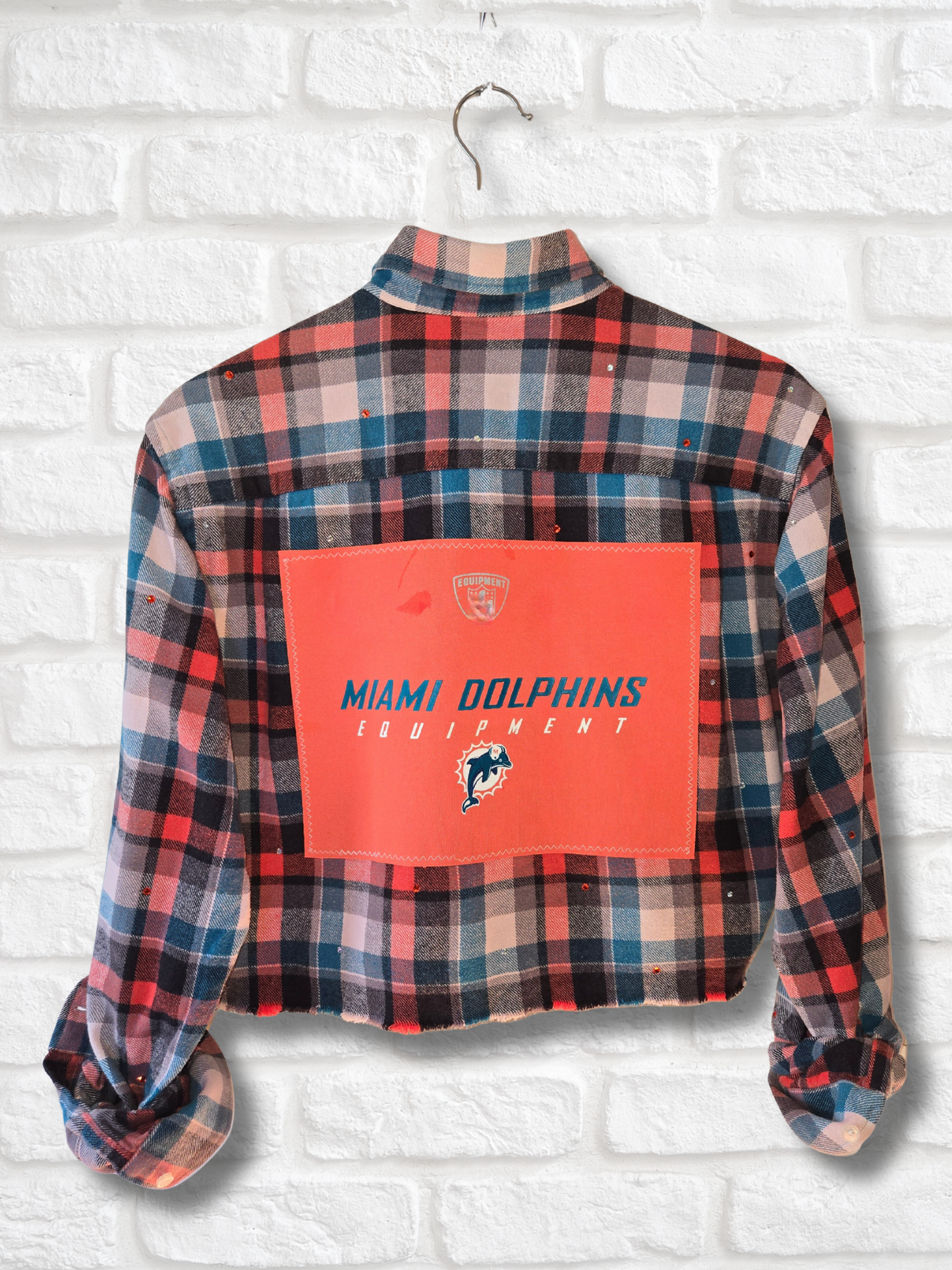 Miami Dolphins Crop Flannel