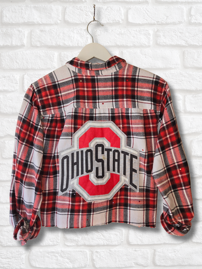 Ohio State Buckeyes Crop Flannel