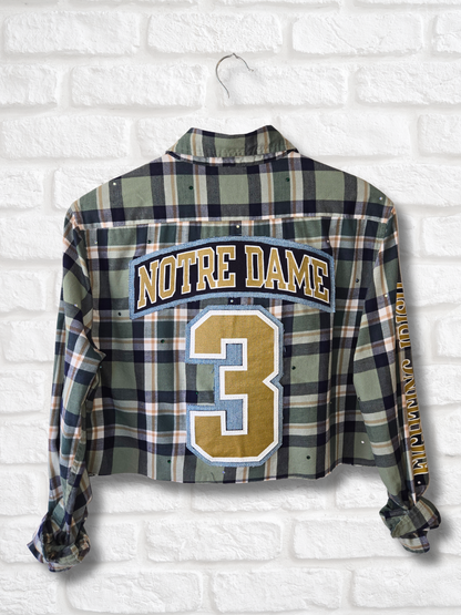 Notre Dame Crop Flannel