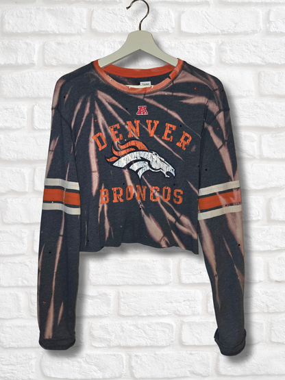 Denver Broncos Long Sleeve Crop Top