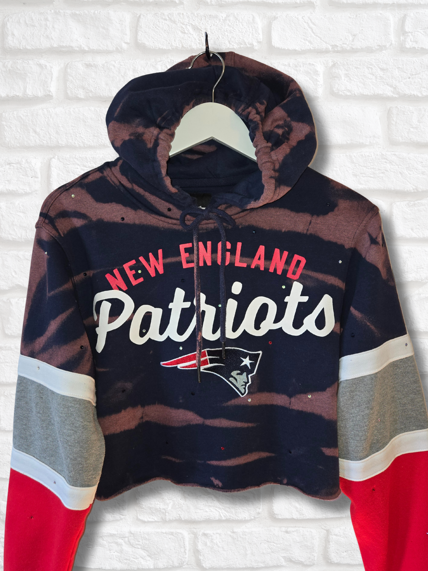 New England Patriots Crop Hoodie