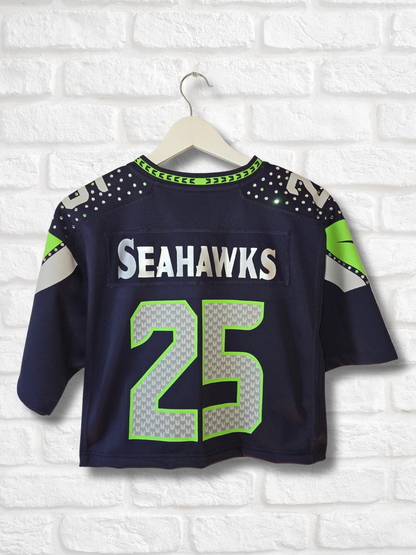 Seattle Seahawks Rhinestone Crop Jersey