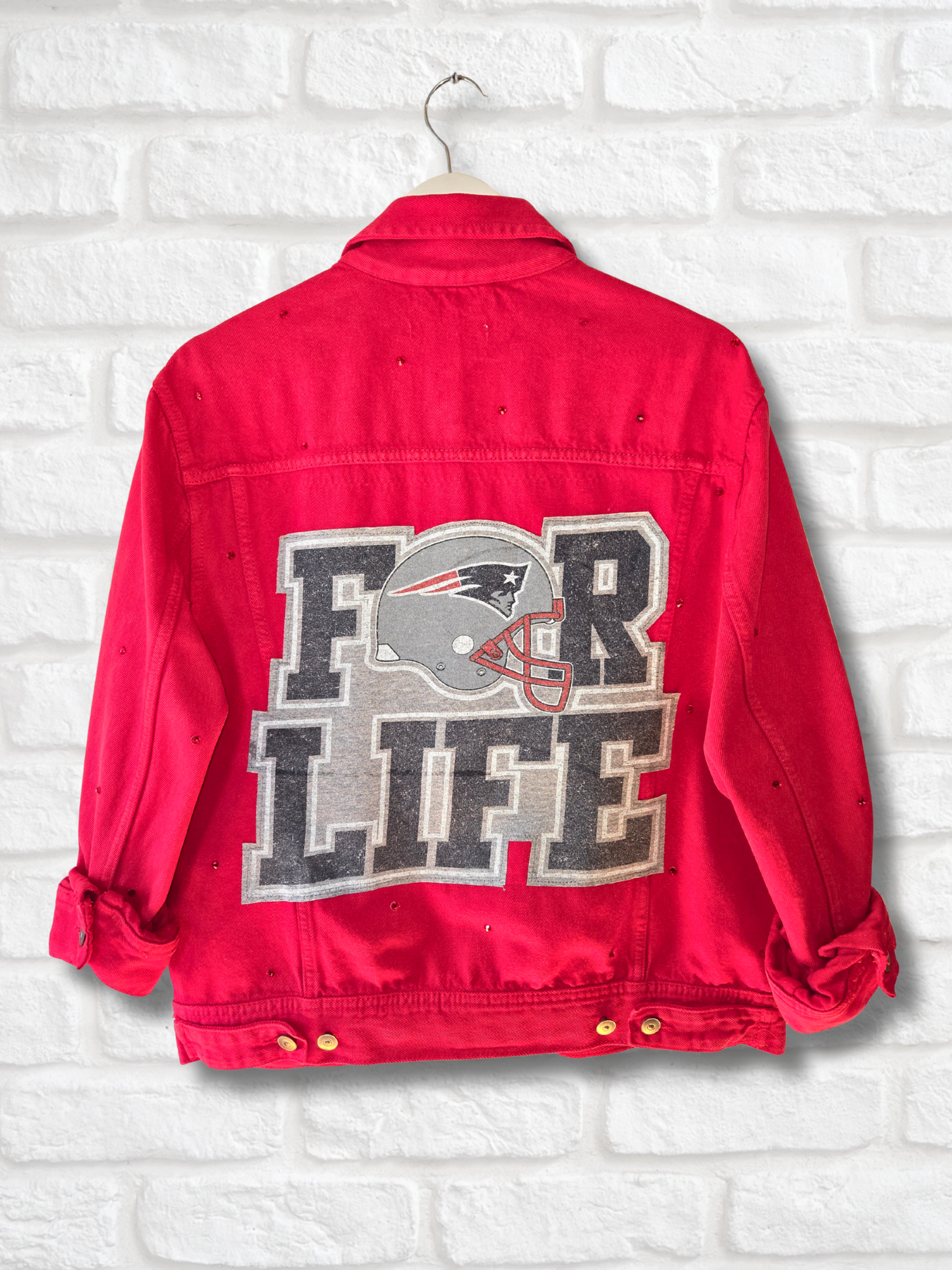 New England Patriots Oversized Denim Jacket