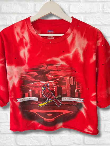 St Louis Cardinals Crop Top- Large