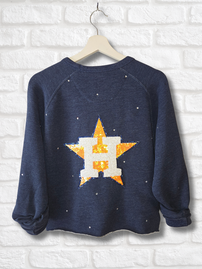 Houston Astros Crop Zip-Up Sweatshirt
