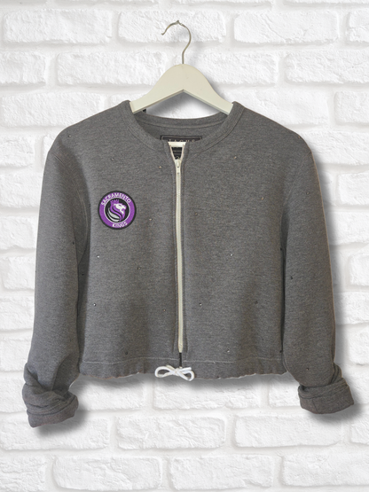 Sacramento Kings Crop Zip-Up Sweatshirt