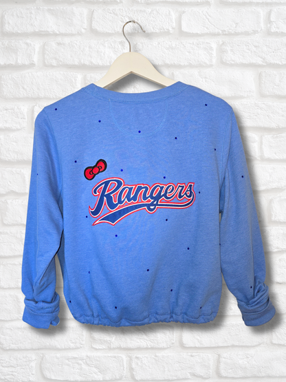 Texas Rangers HK Crop Zip-Up Sweatshirt