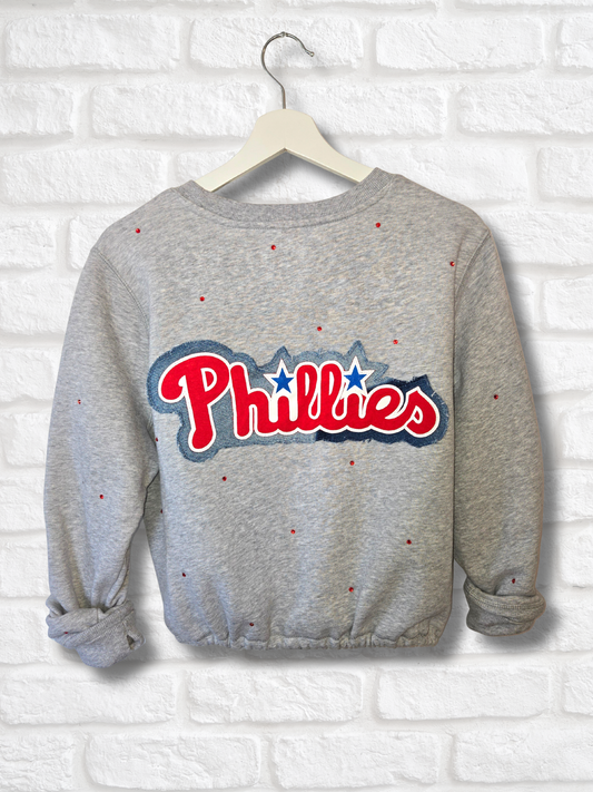 Philadelphia Phillies Crop Zip-Up Sweatshirt - M/L
