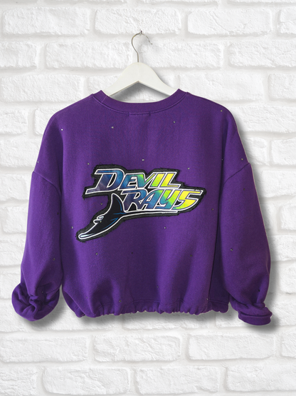 Tampa Bay Rays Crop Zip-Up Sweatshirt - L/XL
