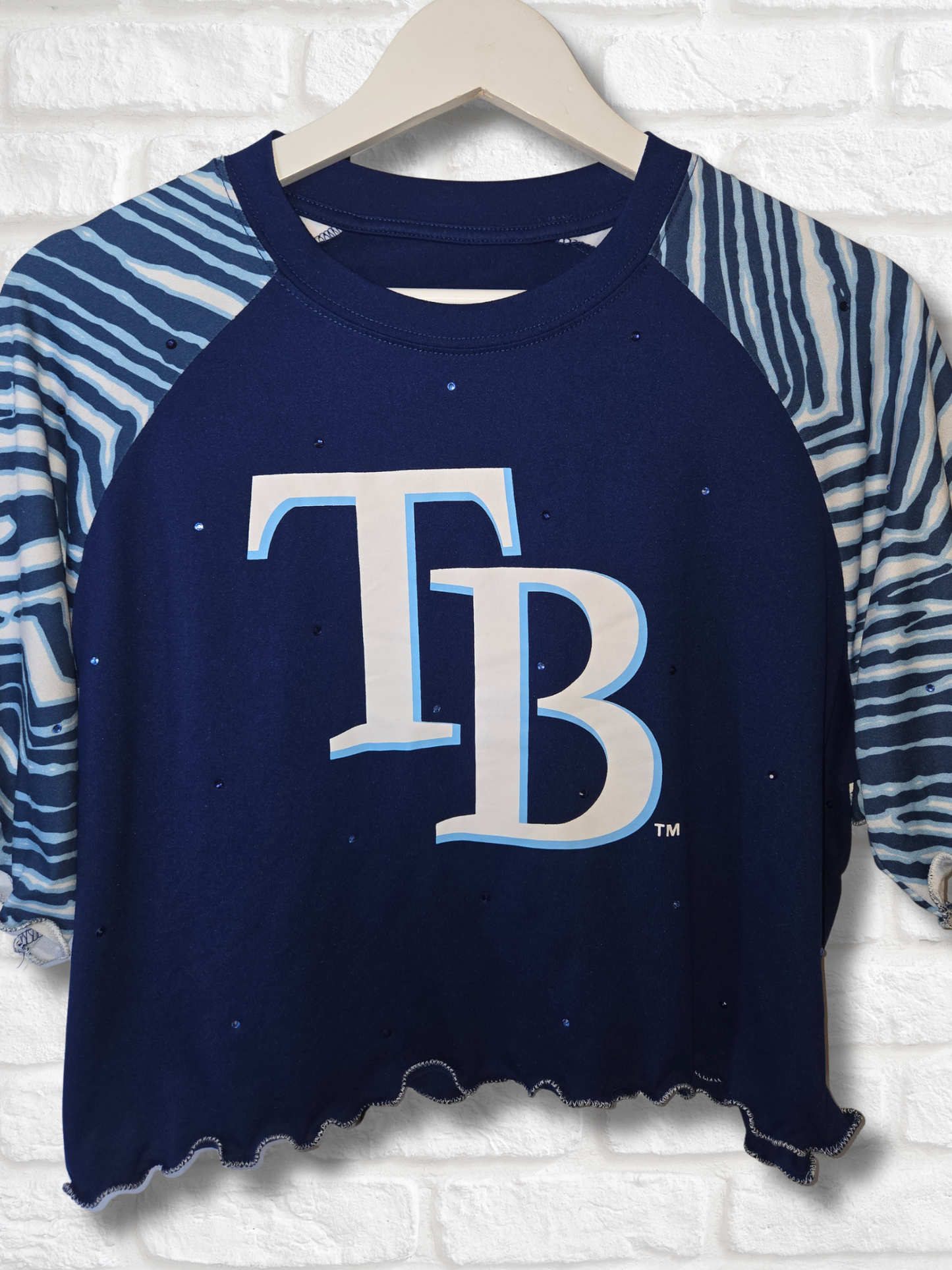 Tampa Bay Rays Ruffle Crop Top - Medium