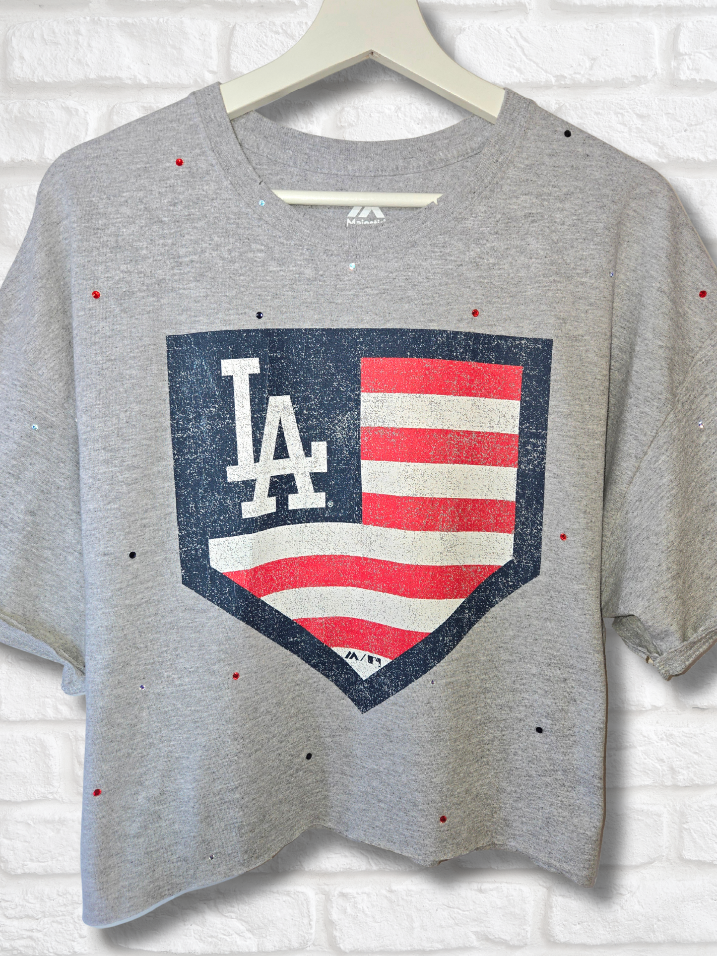 Los Angeles Dodgers Stars & Stripes Crop Top- XL