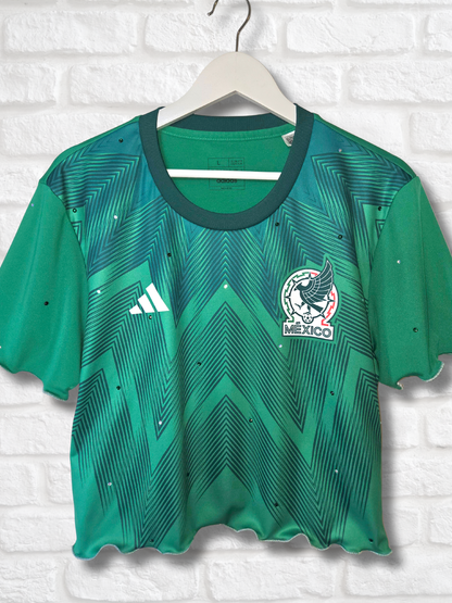 Team Mexico Ruffle Crop Top -  Large