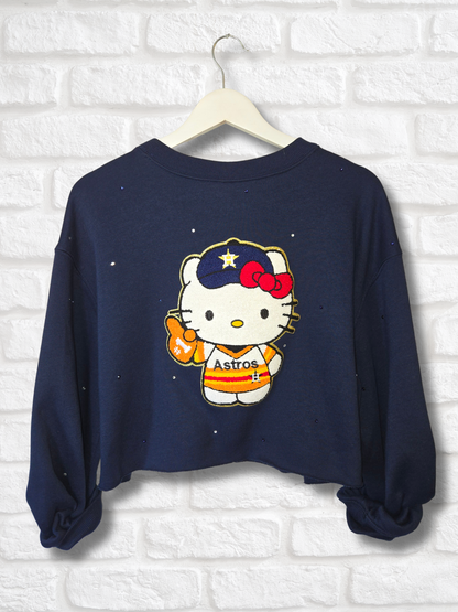 Astros HK Crop Zip-Up Sweatshirt
