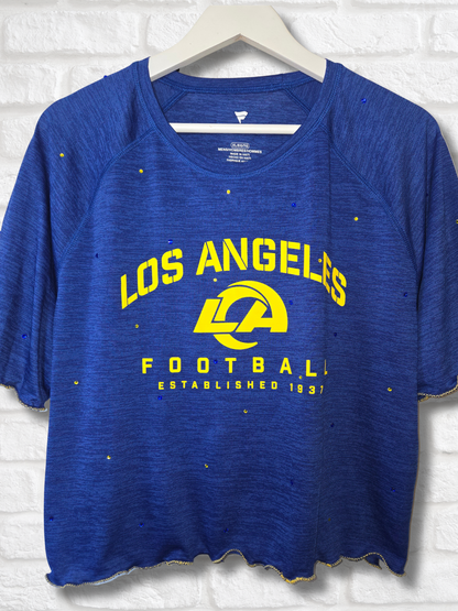 Los Angeles Rams Ruffle Crop Top - XL