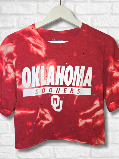 Oklahoma Sooners Crop Top- Large