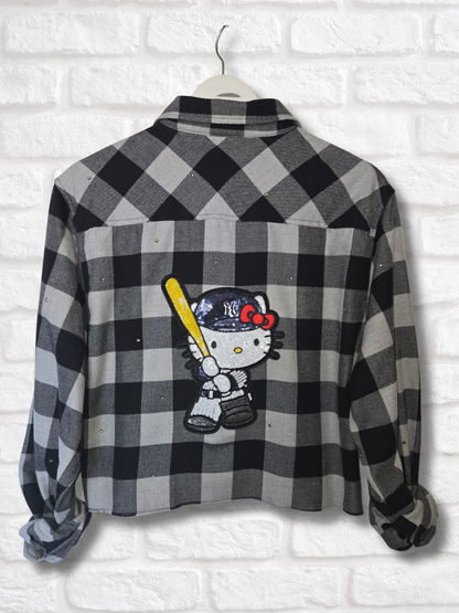 Yankees HK Crop Flannel- Large
