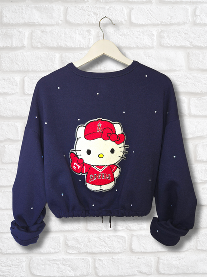 Los Angeles Angels HK Crop Zip-Up Sweatshirt - XL