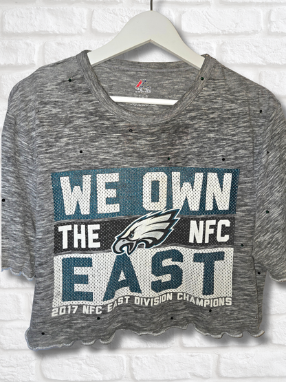 Philadelphia Eagles Ruffle Crop Top - Medium