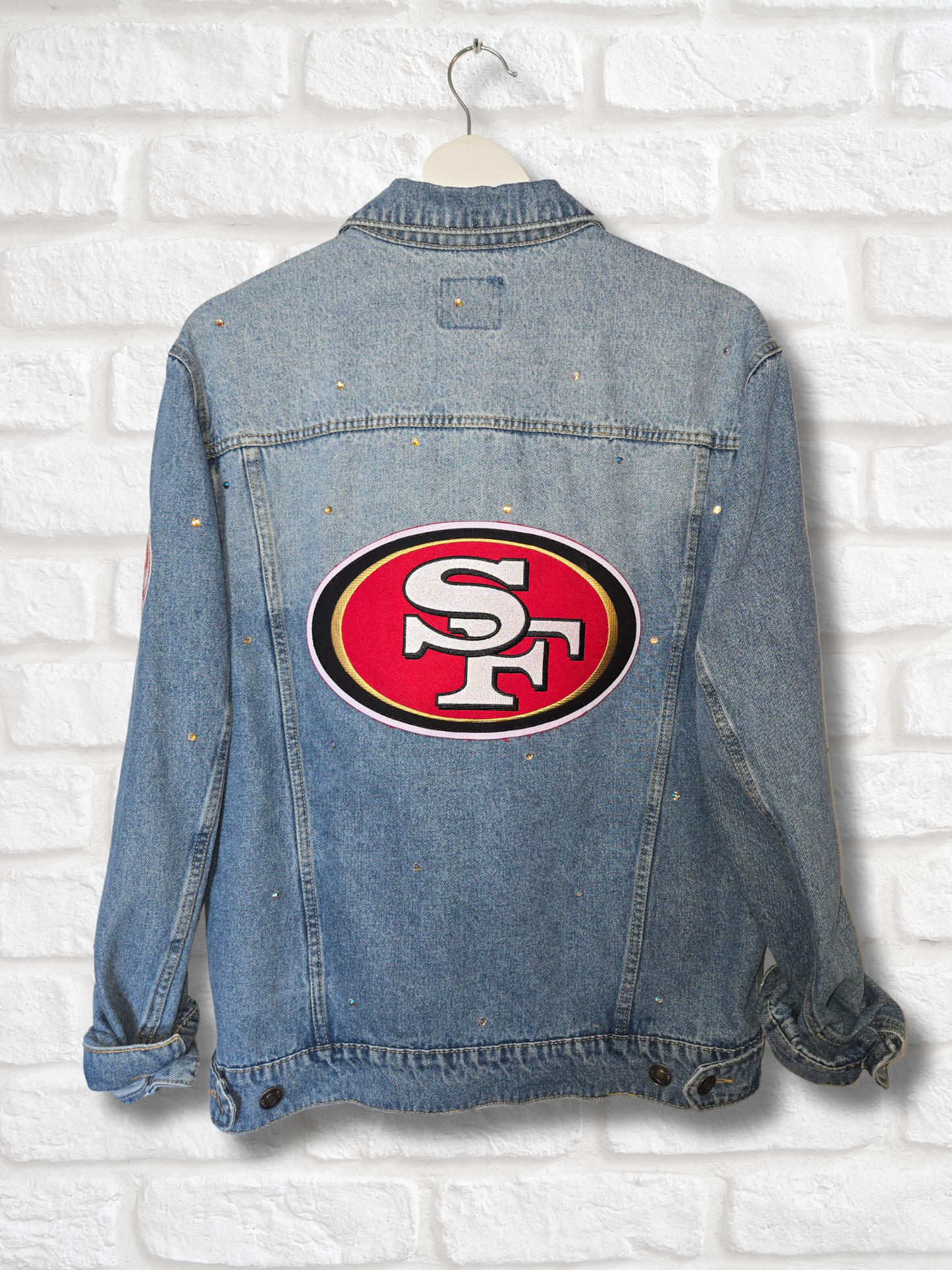 San Francisco 49ers Oversized Denim Jacket- Medium