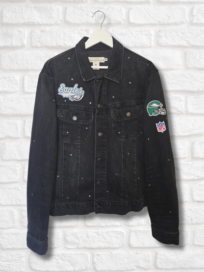 Philadelphia Eagles Oversized Denim Jacket - XL