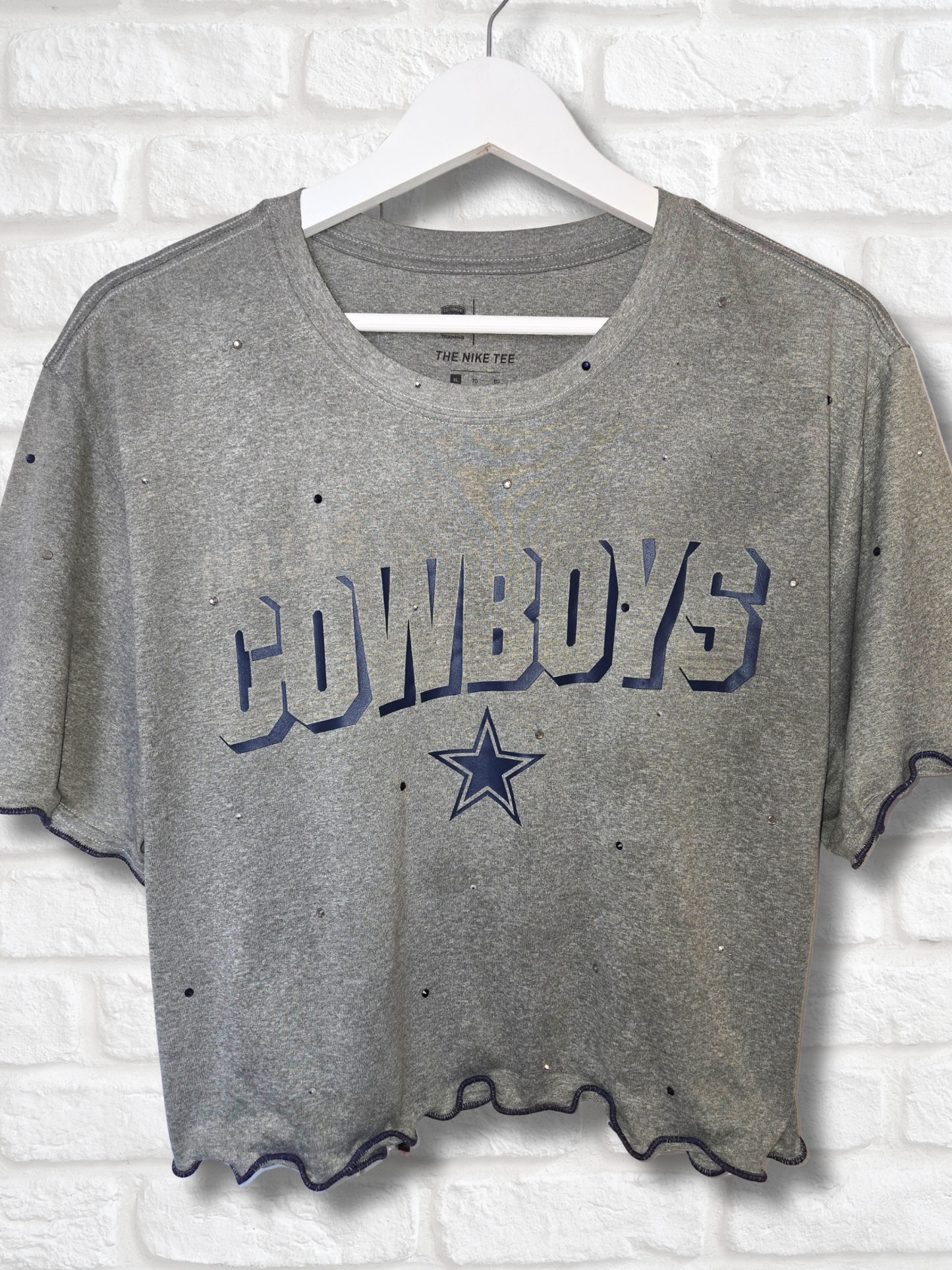 Dallas Cowboys Ruffle Crop Top - XL