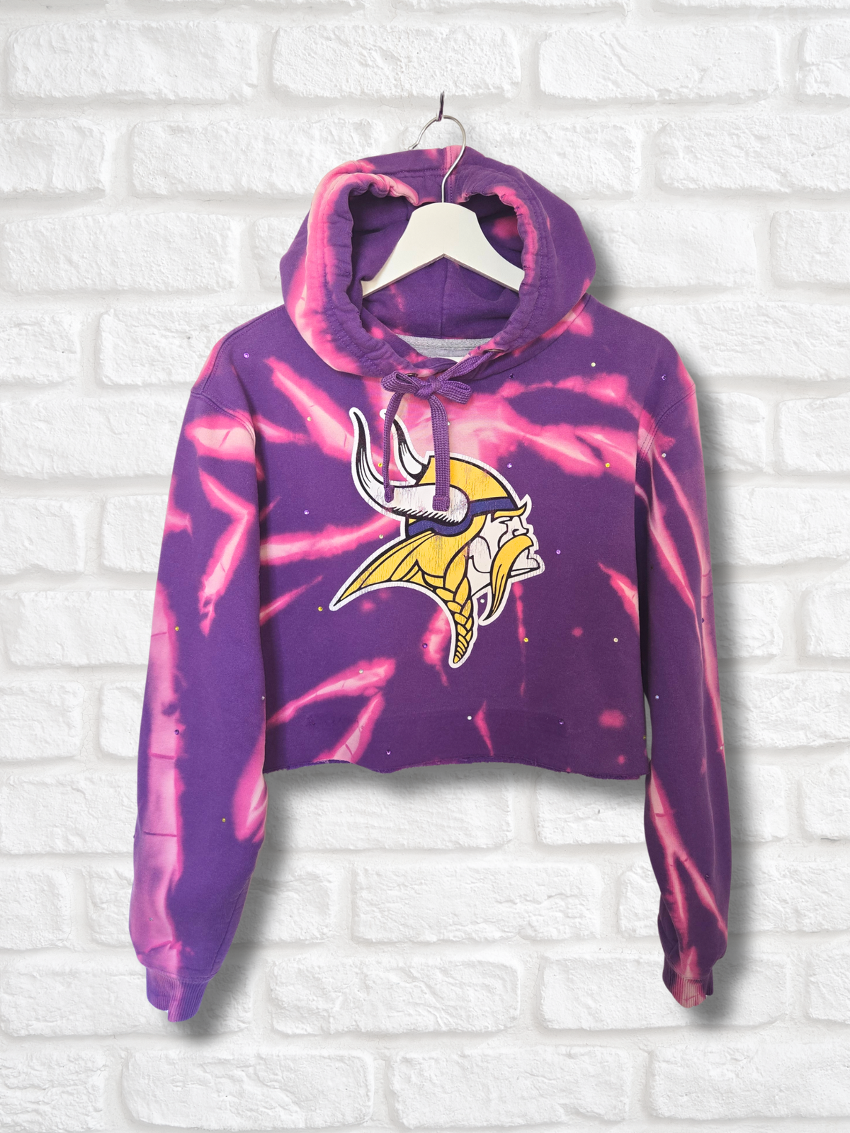 Minnesota Vikings Crop Hoodie- Small