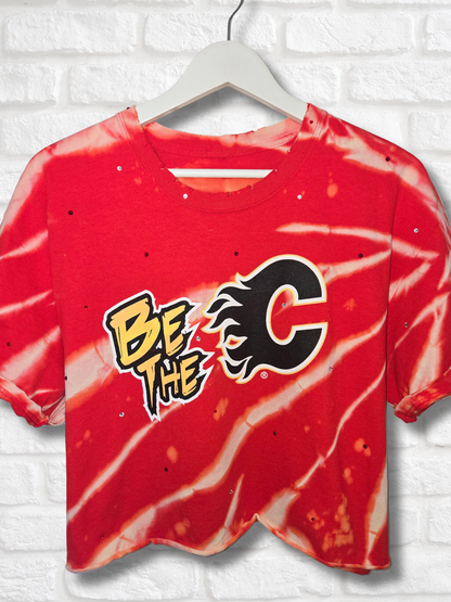 Calgary Flames Crop Top- Large
