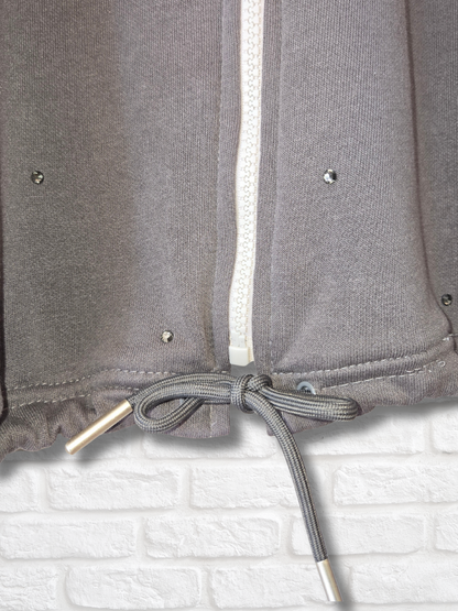 Philadelphia Eagles Crop Zip-Up Sweatshirt