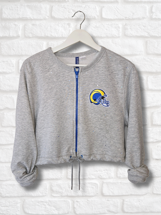 Los Angeles Rams Crop Zip-Up Sweatshirt