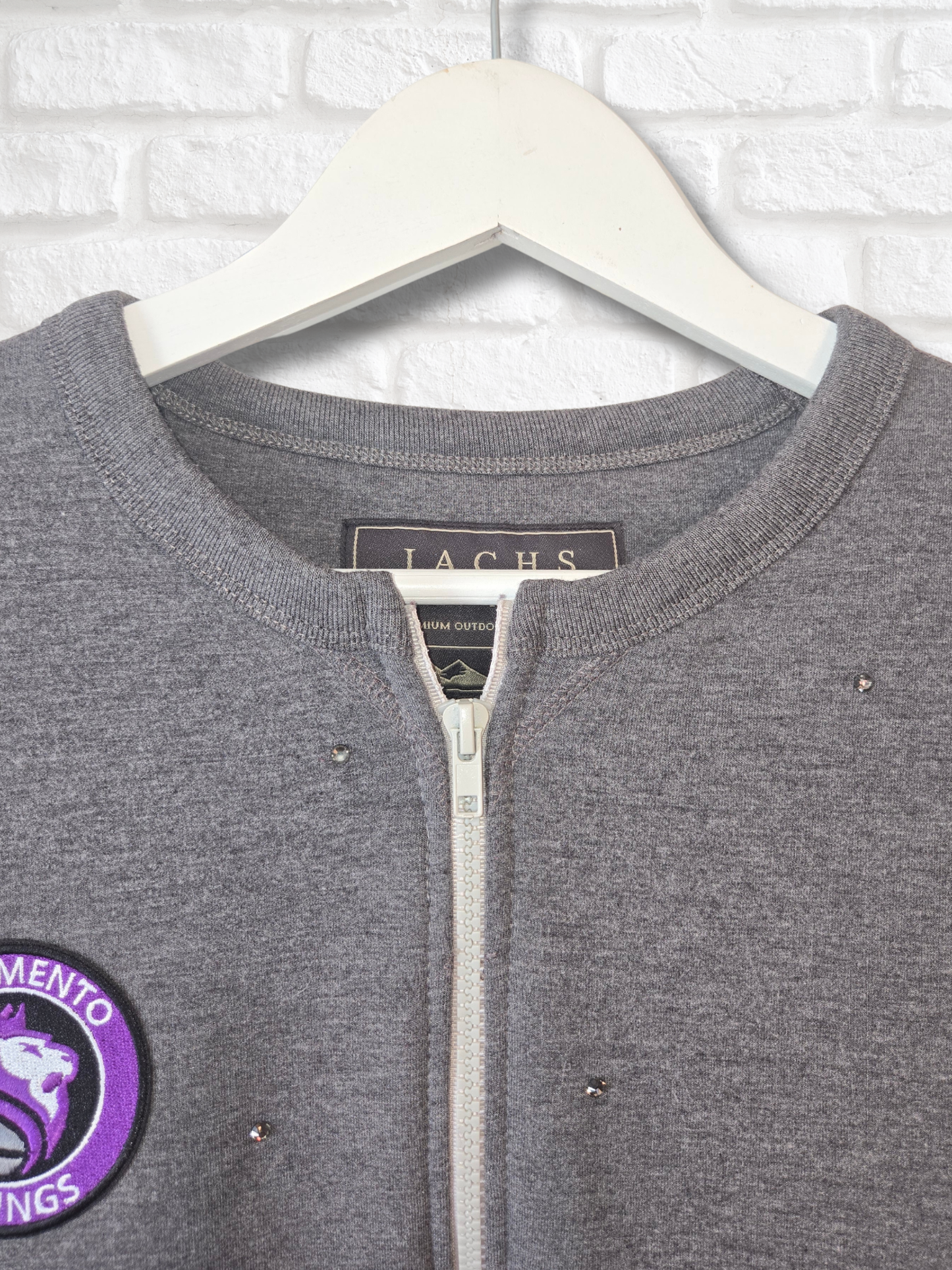Sacramento Kings Crop Zip-Up Sweatshirt