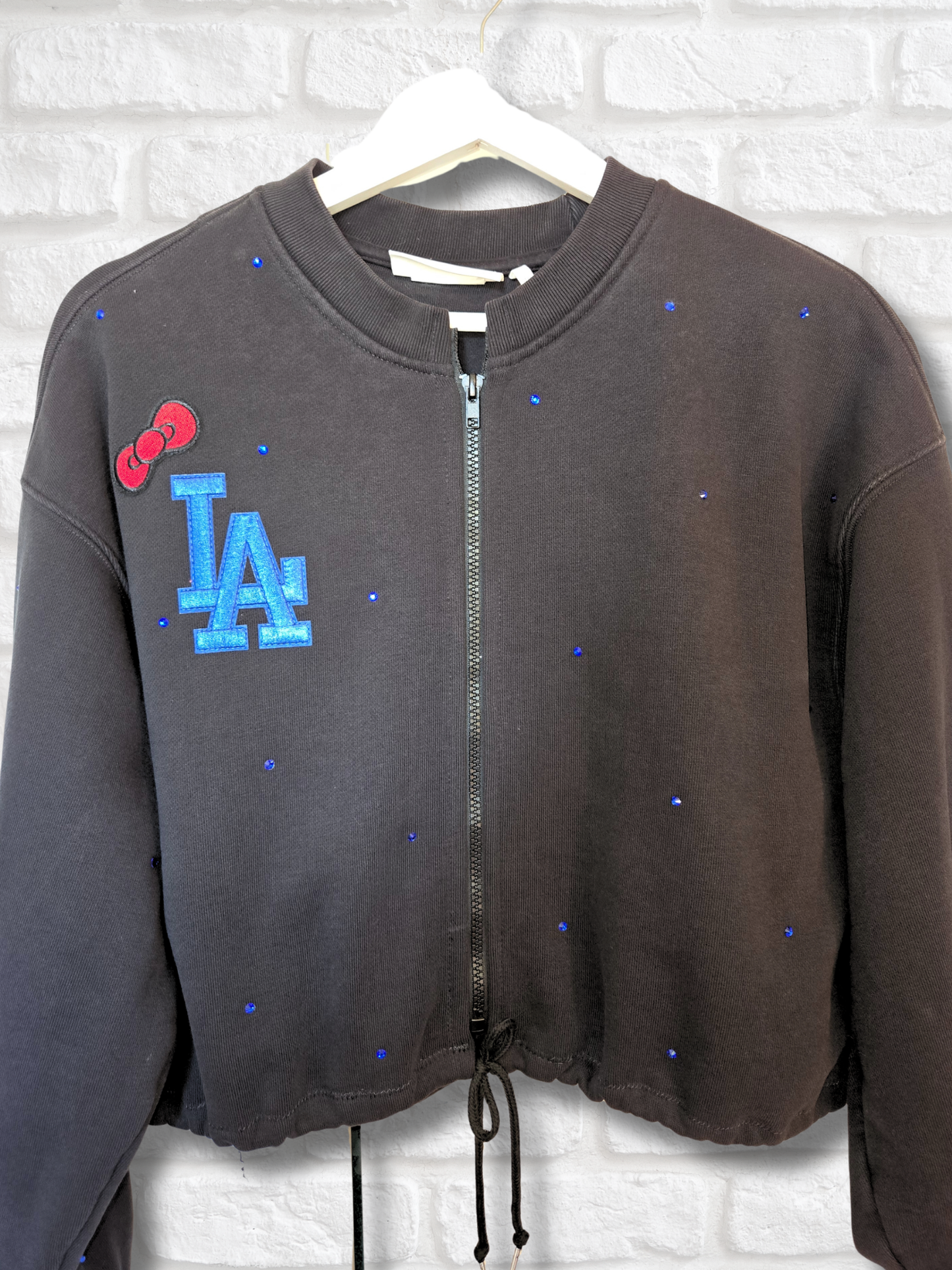Dodgers HK Crop Zip-Up Sweatshirt
