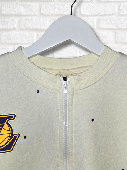 Los Angeles Lakers Crop Zip-Up Sweatshirt - S/M